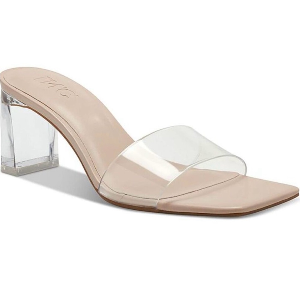 INC Womens Beyla 2 Faux Leather Sandal Slip On Mules Shoes